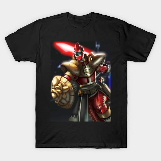 Power Rangers Fanart - Red Super Ranger Collection T-Shirt by Beckley Art